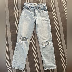 Abercrombie High Rise Dad Jean size 27/4 long